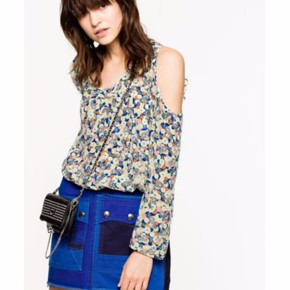 Zadig & Voltaire Tea Flower Cold-Shoulder top